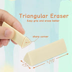 EULANT Pencil Erasers 6 Pieces, White 2B Rubbers Erasers for Schools Office Kids Adults, Soft Art Erasers for Writing Drawing Student Teachers