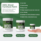 DWIL Matte Finish Furniture Paint - 5 Oz Wood Paint for Cabinets, Doors, Tables, and Dressers Refinishing - Water-Based, Non-Toxic & Odorless, Easy to Apply(Cardamom Green)-Trial Pack
