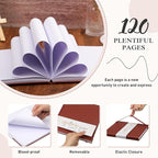 Moinchore Back to School Gifts Square Sketchbook 8 x 8 Inch Hardcover Art Sketch Book Drawing Papers 120 Pages, Mixed Media Journal Notebook with Elastic Closure Sketchbook for Drawing(Dark Red)