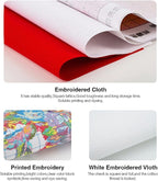 Foxhool Beginners Cross Stitch Kits Stamped Full Range of Embroidery Kits for Adults DIY Cross Stitches kit Embroidery Patterns for Needlepoint kit-Rainbow Wolf 18x18 inch