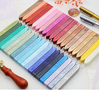 20Pcs Wax Sealing Sticks with Wicks, Assorted Colors Wax Seal Sticks Great for Letter Sealwax Stamp, Mixed Color Waxsealsticks, Wedding Invitations, Decoration (20)