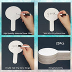 33Pcs Dry Erase Answer Paddles with Markers Thickened Handheld Double Sided Paddles Mini White Boards Small Dry Erase Signs Auction Paddles for Students Classroom Bidding Voting Games