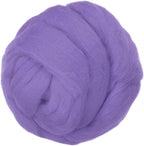 PATIKIL Wool Roving Yarn, 150G/5.3OZ Soft Felting Wool Pure Chunky Roving Yarn Bulk for Needle Felting Knitting Blanket Spinning Weaving DIY Craft, Purple