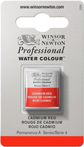 Winsor & Newton Professional Water Colour Paint, Half Pan, Cadmium Red