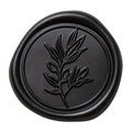 PONATIA Black Wax Seal Stickers - Wedding Invitation Seal Stickers, 50 Pcs Self- Adhesive Wax Seals, Perfect for Invitation Cards, Envelopes Christmas Cards, Gift Wrapping, Party Menu Decor