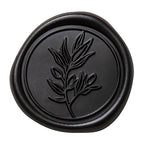 PONATIA Black Wax Seal Stickers - Wedding Invitation Seal Stickers, 50 Pcs Self- Adhesive Wax Seals, Perfect for Invitation Cards, Envelopes Christmas Cards, Gift Wrapping, Party Menu Decor