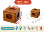 BSIRI Soma Puzzle Cube Wooden Toy Brain Teaser Desk Board Games Adults Master Block Christmas Mind Magic Kids Benders Wood Hand Cube Family Teens Boy Classic