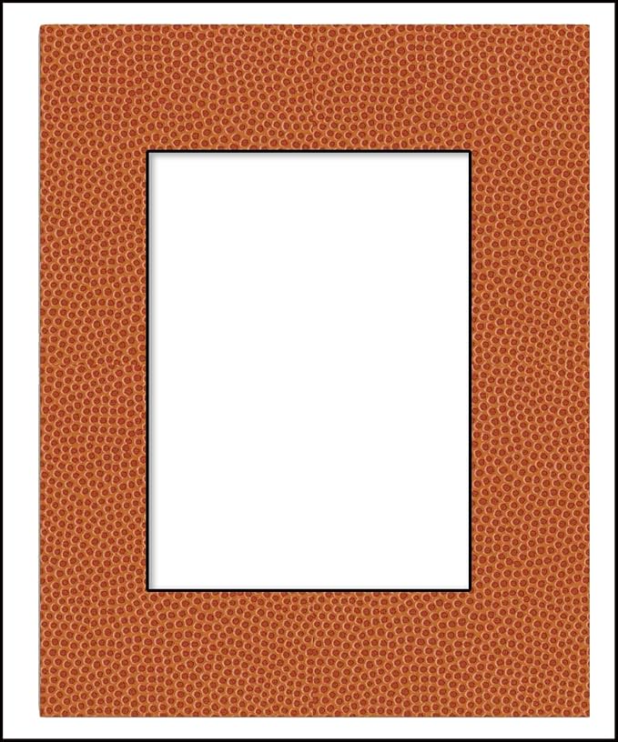 8x10 Mat Bevel Cut for 5.5x8.5 Photos - Acid Free Basketball Texture Precut Matboard - For Pictures, Photos, Framing - 4-ply Thickness