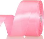 1 1/2 Inch Flamingo Pink Solid Satin Ribbon, 50 Yards Craft Fabric Ribbon for Gift Wrapping Floral Bouquets Wedding Party Decoration