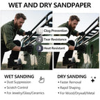 800 Grit Sandpaper, 9 x 11 Inch Wet Dry Sand Paper Hand Abrasive Sanding Sheets for Wood Metal Automotive Sanding and Polishing, Fine - 10 Sheets