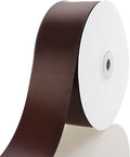 1 1/2 Inch Brown Ribbon, 50 Yards Craft Polyester Satin Ribbon Perfect for Gift Wrapping, Handmade Roses, Wedding Party Decorations and DIY Crafts