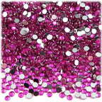 The Crafts Outlet 1,440pc Rhinestones Round 3mm (10ss) Flatback Fucshia