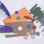 Grey Blue Wax Seal Sticks 20pcs, Glue Gun Sticks for Seal Stamp, Premium Sealing for Envelope Letter Wedding Invitation Craft Adhesive, Great Gift Ideas (Mini Size)