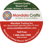 Mandala Crafts 1mm 109 Yards Dark Brown Cotton Waxed Cord for Jewelry Making Bracelet Cord Waxed String - Beading String Thread Jewelry Cords for Necklaces String