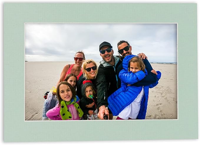 5x7 Mat for 8.5x11 Frame - Precut Mat Board Acid-Free Honeydew Green 5x7 Photo Matte For a 8.5x11 Picture Frame, Premium Matboard for Family Photos, Show Kits, Art, Picture Framing, Pack of 10 Mats