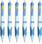 M&G 6 Pcs Retractable Erasable Gel Pens, 0.5 mm Blue Ink Gel Pen, Extra Fine Point Erasable Pen Make Mistakes Disappear, Premium Comfort Grip Note Taking and Crossword Puzzles