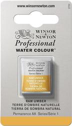 Winsor & Newton Professional Watercolor, Half Pan, Raw Umber