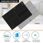 Headley Tools Thickened 24 x 36 Inch Self Healing Sewing Cutting Mat, A1 Rotary Cutting Sewing Mat for Crafts, Double Sided 5-Ply Table Cutting Board for Fabric Quilting Leather Hobby, Grey/Black
