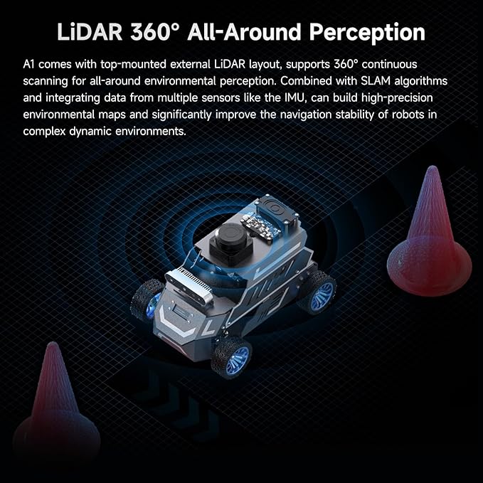 Yahboom ROS2 Robot Car Ackerman Steering Chassis,AI Visual Recognition Embodied Intelligence AI for Jetson Nano B01 4GB,User Manual Included (Superior Ver Without Nano)