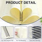 Yahenda 180 Pcs Spiral Notebook Bulk A5 Journal Lined 8.3'' x 5.5'' Writing Composition Paper Small Notepad Subject Notebook for Students Office Business Back to School Supplies (Deep Blue)