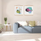 WITCOLOR 36 Inch Wide Magnetic Frames, Strong Magnet, Wood Poster Hanger for Diamond Painting, Maps, Pictures, Prints, Scrolls, Canvas Artwork, Movie Poster, Bedroom, Office