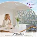 NINETREX One Way Window Privacy Film, Daytime Privacy Static Cling Sun Blocking Anti UV Reflective Window Tint for Home and Office 23.6 x 78.7 inches, Silver Leaf
