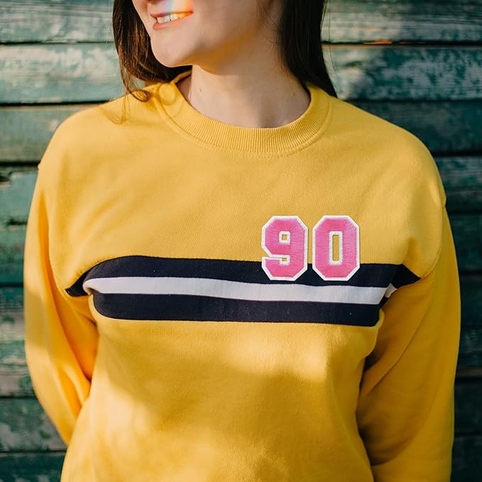 Number Iron On Patches, Numbers 0-9 Embroidery Applique Patch, DIY Decorative Heat Press Patches for Clothing Jeans Jackets Backpacks Hats (Pink 50 Pcs)