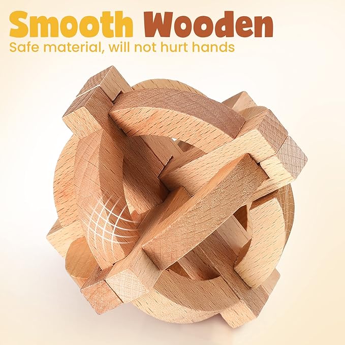34 Pcs Metal Brain Teaser Puzzles for Kids Adult 3D Wooden Mind Games Puzzle Cube Wooden Brain Games Block Metal Wire Unlock Interlock Game Educational Logic Mind Desktop Toys