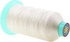Mandala Crafts Bonded Nylon Thread Off White Heavy Duty Sewing Threads - 800 YDs Size 207 630D T210 Tex 210 Thread for Leather Jeans Weaving Outdoor Marine Upholstery Threads