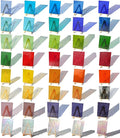 40 Transparent Stained Glass Sheets, 4”x6” Textured Bright Transparency Mosaic Glass Pack, Variety Cathedral Art Glass Pieces for DIY Mosaic Tiles Crafts, Home Decor, Suncatchers