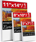 3 Pack Canvases for Painting with Multi Pack 11x14, 5x7, 8x10, Painting Canvas for Oil & Acrylic Paint
