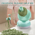 Yarn Winder for Crocheting, 10oz Large Capacity Electric Yarn Ball Winder with Strong Tension Stepless Speed, Automatic Yarn Cake Winder, Helper for Knitting Lovers, Mint Green