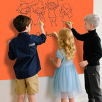 Magnetic Glass Whiteboard - Glass Dry Erase Board 48"x36" Large Frameless Glass Board for Walls Office School and Home, Orange