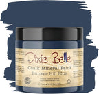 Dixie Belle Paint Company Chalk Finish Furniture Paint - Bunker Hill (16oz) - Matte Indigo Blue Chic Chalk Mineral DIY Furniture Paint