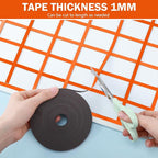 Magnetic Tape Roll Thin Strips, 0.39 Inch x 66 Feet Magnetic Board Dividers Whiteboard Graphic Decorative Tape Marking Line for Classroom Office Art Accessories(Orange)
