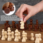 Chess Set Board for Kids & Adults, 12" Travel Magnetic Chess & Checkers Folding Board 2 in 1 Sets, Portable Folding Leather Chess Boards with 3 Velvet Bag Packaging Pieces