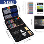 71Pack Drawing Supplies Sketching Kit,Art Supplies for Adults Artists Beginners,Drawing Kit Sketching Pencils with Sketchbook, Colored Watercolor Metallic Graphite Charcoal Pencils