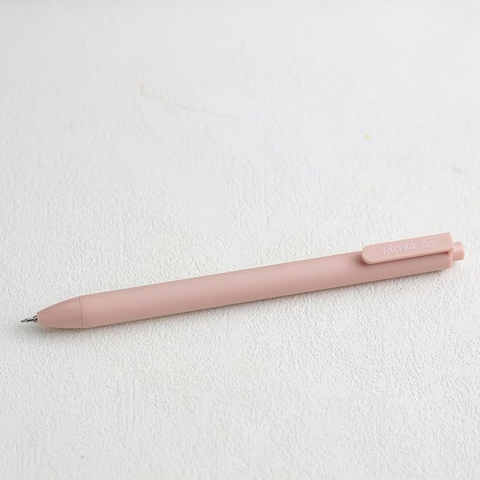 ldcrea Gel Pens 0.5 Fine Tip, Black Ink, Silky Grip, 6 Pack