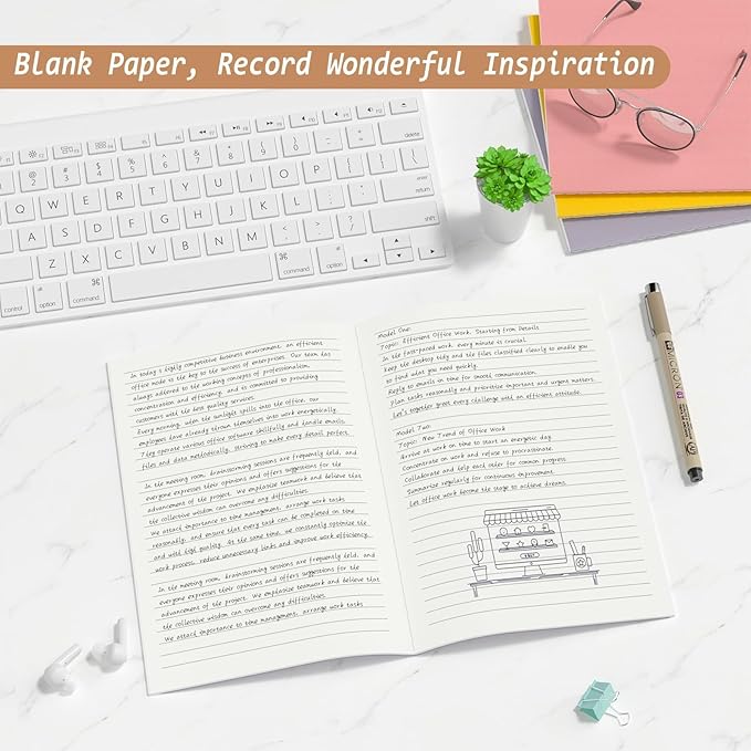 Journaling Notebooks A5 College Ruled Notebook 32 Pack Lined Small Kraft Notebooks Bulk 8.3x5.5 Inches, 16 Colors Composition Notebooks Writing Journal School Supplies for School Work and Travel