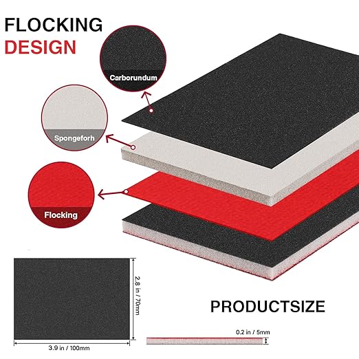 30-Pcs Sanding Sponge, 180-3000 Grit Washable & Reusable Sanding Blocks for Wood, Wet Dry Sandpaper Pads for Wood, Metal, Drywall, and Furniture Polishing, for Smooth Surface Finishing.