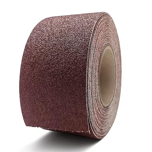 60 Grit Sandpaper Roll, 3 Inch x 49 Feet Emery Cloth Roll Aluminum Oxide Abrasive Paper Roll Continuous Sandpaper for Metalworking, Woodworker, Furniture Repair, Sanding Automotive Plumbing