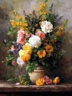 Moohue 14 ct Counted Cross Stitch Kits for Adults Flowers Cross Stitch Patterns Stamped Printed Cross Stitch Kits (Flowers 13)