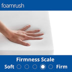FoamRush 2" x 24" x 24" Gel Memory Foam Upholstery Square Cushion Medium Firm (Chair & Wheelchair Seat Cushion Replacement, Square Foam Dining Chairs, Couch, Sofa, Rubber Padding)