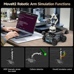 Yahboom ROS2 Robot Kit with Jetson Orin Nano 8GB Super Large AI Model with 6DOF Robotic Arm, 7-inch HD Display,AI Voice Interaction Module Provides AI Vision App Control