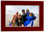 8x10 Mat Bevel Cut for 5.5x8.5 Photos - Acid Free Bright Red Suede Precut Matboard With Backing Board and Crystal Clear, Self Seal Photo Mat Bag - For Pictures, Photos, Framing - 4-ply Thickness