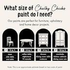 Chalky Chicks All-in-One Chalk Paint for Furniture or Cabinet - 8 Fl Oz - Matte Finish Aged Burlap White for Metal, Wood Furniture Paint - No Sanding All-in-One for Home Decor & Crafts, USA Made
