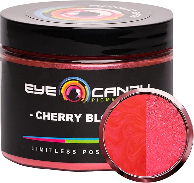 Eye Candy Pigments Premium Red Mica Powder - Cherry Blossom (50gr) - for Epoxy, Resin, Soap, Paint, Woodworking, Acrylic Pouring, Bath Bombs, Fishing Lures - DIY Arts and Crafts Additive
