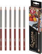 Cezanne Creative Mark Premium Colored Pencils Italian Earth 6 Pack - Highly-Pigmented Drawing Pencils - Coloring Pencils for Drawing, Blending, Coloring, and More