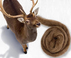 Revolution Fibers Carded Corriedale Wool Sliver - Furry Friends | 100% Natural 29 Micron Bulky Wool | Perfect for 3D Needle Felting, and Wet Felting (Deer Brown)