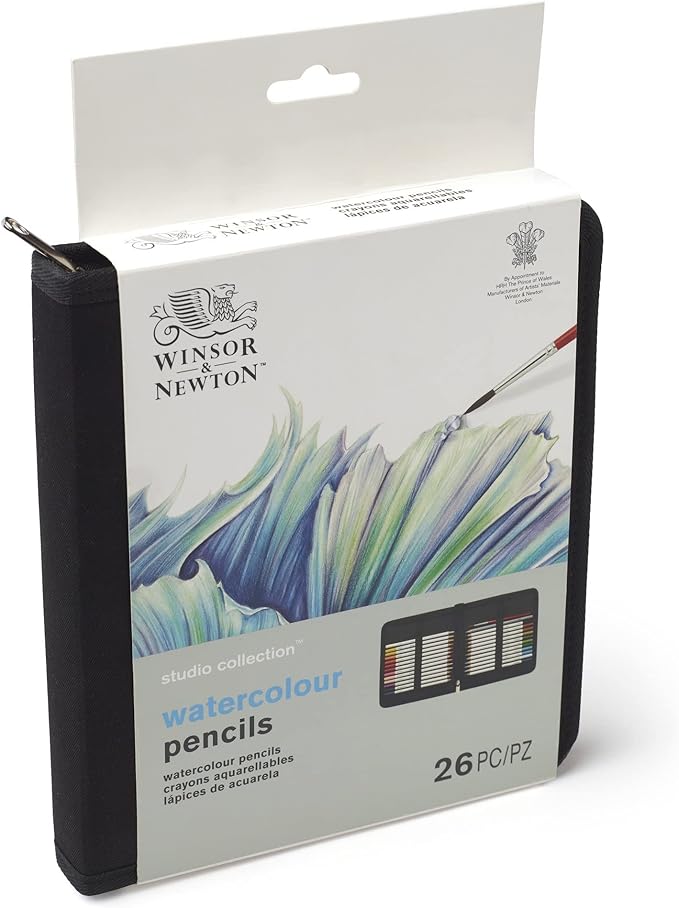 Winsor & Newton Studio Collection Artist Pencils, Watercolor Pencil Wallet, Set of 26